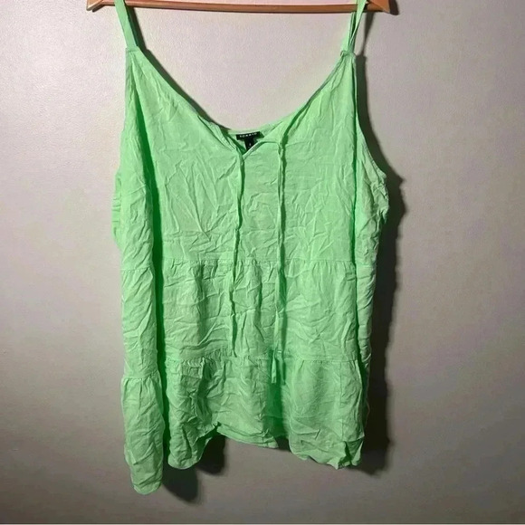 NWT Torrid Rayon Slub Tiered Tie Front Cami 4X - Picture 3 of 7